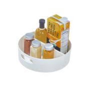 Squared Away&trade; Recycled Plastic Divided Turntable Cabinet Organizer in Bright White