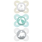 Alternate image 0 for MAM Start Newborn 3-Pack Pacifiers in Grey/Tan