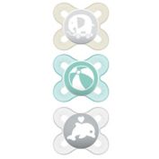 MAM Start Newborn 3-Pack Pacifiers in Grey/Tan