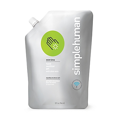 simplehuman&reg; 32 fl. oz. Hand Sanitizer Refill Pouch in Mint Lime. View a larger version of this product image.