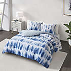 Alternate image 1 for CosmoLiving Tie Dye Cotton Printed 3-Piece King/California King Comforter Set in Blue