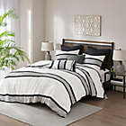 Alternate image 1 for INK+IVY Cole 3-Piece Cotton Jacquard Full/Queen Comforter Set in Black/White