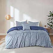 Clean Spaces Dover Organic Cotton 5-Piece King/California King Comforter Cover Set in Indigo