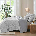 Alternate image 2 for Clean Spaces Dover Organic Cotton Oversized 5-Piece Full/Queen Comforter Cover Set in Grey