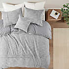 Alternate image 3 for Clean Spaces Dover Organic Cotton Oversized 5-Piece Full/Queen Comforter Cover Set in Grey