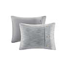 Alternate image 4 for Clean Spaces Dover Organic Cotton Oversized 5-Piece Full/Queen Comforter Cover Set in Grey