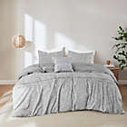 Alternate image 0 for Clean Spaces Dover Organic Cotton Oversized 5-Piece Full/Queen Comforter Cover Set in Grey