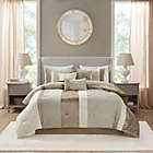 Alternate image 0 for Madison Park Atley 7-Piece Queen Comforter Set in Taupe/Brown