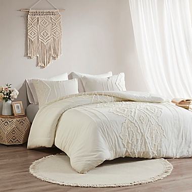 Madison Park&reg; Margot Cotton 3-Piece King/California King Comforter Set in White. View a larger version of this product image.