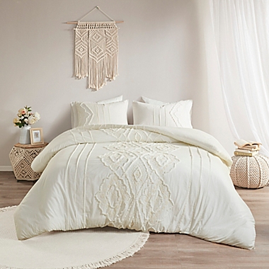 Madison Park&reg; Margot Cotton 3-Piece King/California King Comforter Set in White. View a larger version of this product image.