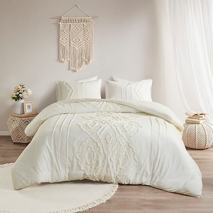 Madison Park Margot Cotton Comforter, California King Bed Comforter Set White