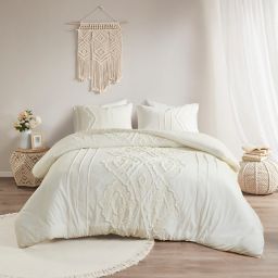 Madison Park® Margot Cotton 3-Piece Full/Queen Comforter Set in Off White