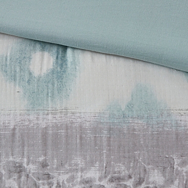 Madison Park&reg; Lila Cotton 5-Piece King/California King Comforter Set in Aqua. View a larger version of this product image.