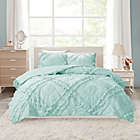 Alternate image 0 for Intelligent Design Kacie Solid 2-Piece Twin/Twin XL Coverlet Set With Tufted Diamond Ruffles in Aqua