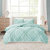 Intelligent Design Kacie Solid Twin/Twin XL Coverlet Set With Tufted Diamond Ruffles