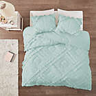 Alternate image 2 for Intelligent Design Kacie Solid 2-Piece Twin/Twin XL Coverlet Set With Tufted Diamond Ruffles in Aqua