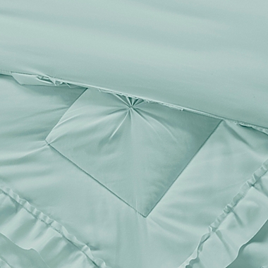 Intelligent Design Kacie Solid 2-Piece Twin/Twin XL Coverlet Set With Tufted Diamond Ruffles in Aqua. View a larger version of this product image.