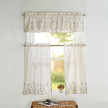 Dandelion Print 36-Inch Window Curtain Tiers (Set of 2). View a larger version of this product image.