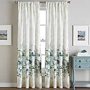 Curtainworks&copy; Watercolor Floral 63-Inch Rod Pocket Window Curtain Panel in Aqua