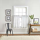 Alternate image 1 for Buffalo Check 3-Piece 36-Inch Kitchen Window Curtain Tier Pair and Valance Set in White/Grey
