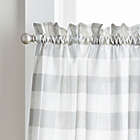 Alternate image 3 for Buffalo Check 3-Piece 36-Inch Kitchen Window Curtain Tier Pair and Valance Set in White/Grey