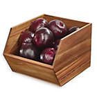 Alternate image 0 for Squared Away&trade; Acacia Wood Open-Front Geometric Storage Bin