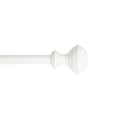 Small Curtain Rods Adjustable Bar for Shower Cupboard Wardrobe Cabinet White 