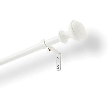 Bee &amp; Willow&trade; 2-Pack Farmhouse 3/4-Inch Window Curtain Rods in White. View a larger version of this product image.