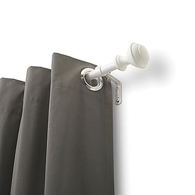 Bee &amp; Willow&trade; 2-Pack Farmhouse 3/4-Inch Window Curtain Rods in White. View a larger version of this product image.