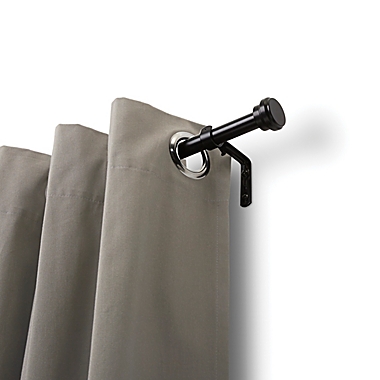 Bee &amp; Willow&trade; 2-Pack 3/4-Inch Cast Ironcap Curtain Rods in Matte Black. View a larger version of this product image.