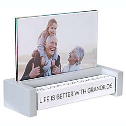 Malden® Grandkids 4-Inch x 6-Inch Spin Quote Photo Frame in Grey/White