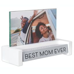 Malden® Best Mom Ever 4-Inch x 6-Inch Spin Quote Photo Frame in Walnut