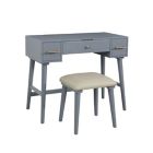 Alternate image 1 for Studio 3B&trade; Vanity and Stool Set in Dark Grey