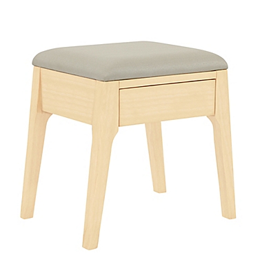 Studio 3B&trade; Vanity Stool in Light Grey/Natural. View a larger version of this product image.