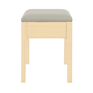 Studio 3B&trade; Vanity Stool in Light Grey/Natural. View a larger version of this product image.