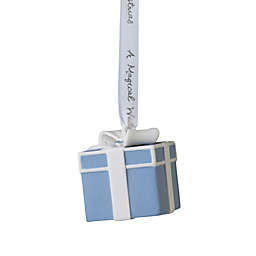 Wedgwood® 2.09-Inch Figural Present Ornament in Blue/White
