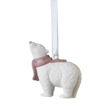 Wedgwood&reg; 2021 Baby's First Christmas Ornament in Pink/White. View a larger version of this product image.