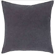 Studio 3B&trade; Velvet 24-Inch Square Throw Pillow in Onyx
