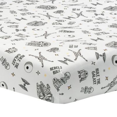 Lambs &amp; Ivy&reg; Star Wars Rebels Rule Cotton Fitted Crib Sheet in White