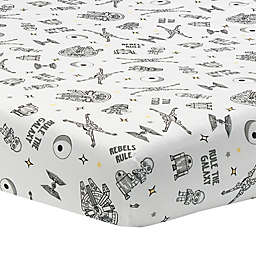 Lambs & Ivy® Star Wars Rebels Rule Cotton Fitted Crib Sheet in White