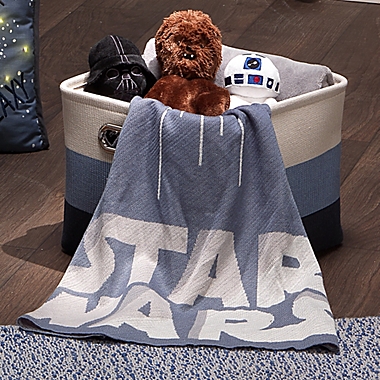 Lambs &amp; Ivy&reg; Star Wars Millennium Falcon Knit Baby Blanket in Blue. View a larger version of this product image.