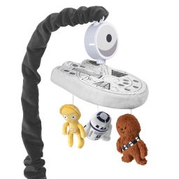 Lambs & Ivy® Star Wars Millennium Falcon Musical Crib Mobile in Grey