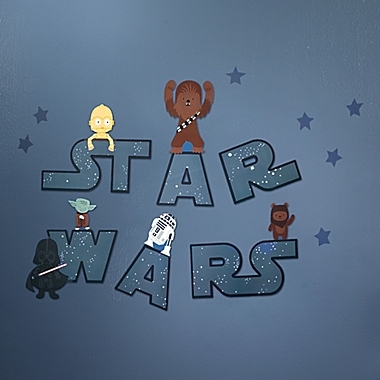 Lambs &amp; Ivy&reg; 17-Piece Star Wars Logo Wall Decal Set in Blue. View a larger version of this product image.