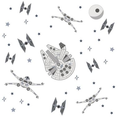 Lambs & Ivy&reg; 41-Piece Star Wars Squadron Wall Decal Set in Grey. View a larger version of this product image.