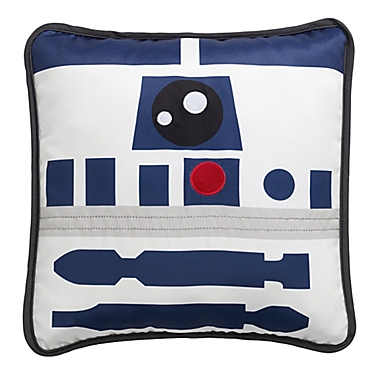 Lambs &amp; Ivy&reg; Star Wars Signature R2D2 Square Throw Pillow in White. View a larger version of this product image.