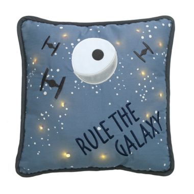 Lambs &amp; Ivy&reg; Star Wars Galaxy Light-Up Square Throw Pillow in Blue. View a larger version of this product image.