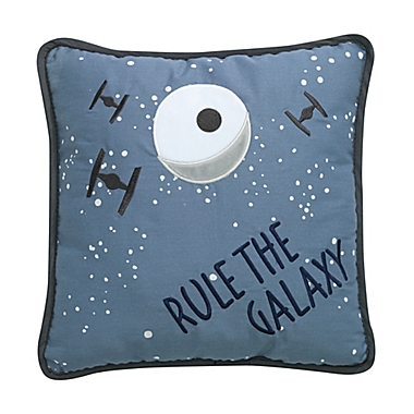 Lambs &amp; Ivy&reg; Star Wars Galaxy Light-Up Square Throw Pillow in Blue. View a larger version of this product image.