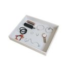 Alternate image 5 for Squared Away&trade; Large Stackable Jewelry Trays in Coconut Milk (Set of 3)