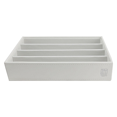 Squared Away&trade; 4-Compartment Stackable Jewelry Tray in Coconut Milk. View a larger version of this product image.