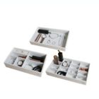 Alternate image 0 for Squared Away&trade; Small Stackable Jewelry Trays in Coconut Milk (Set of 3)